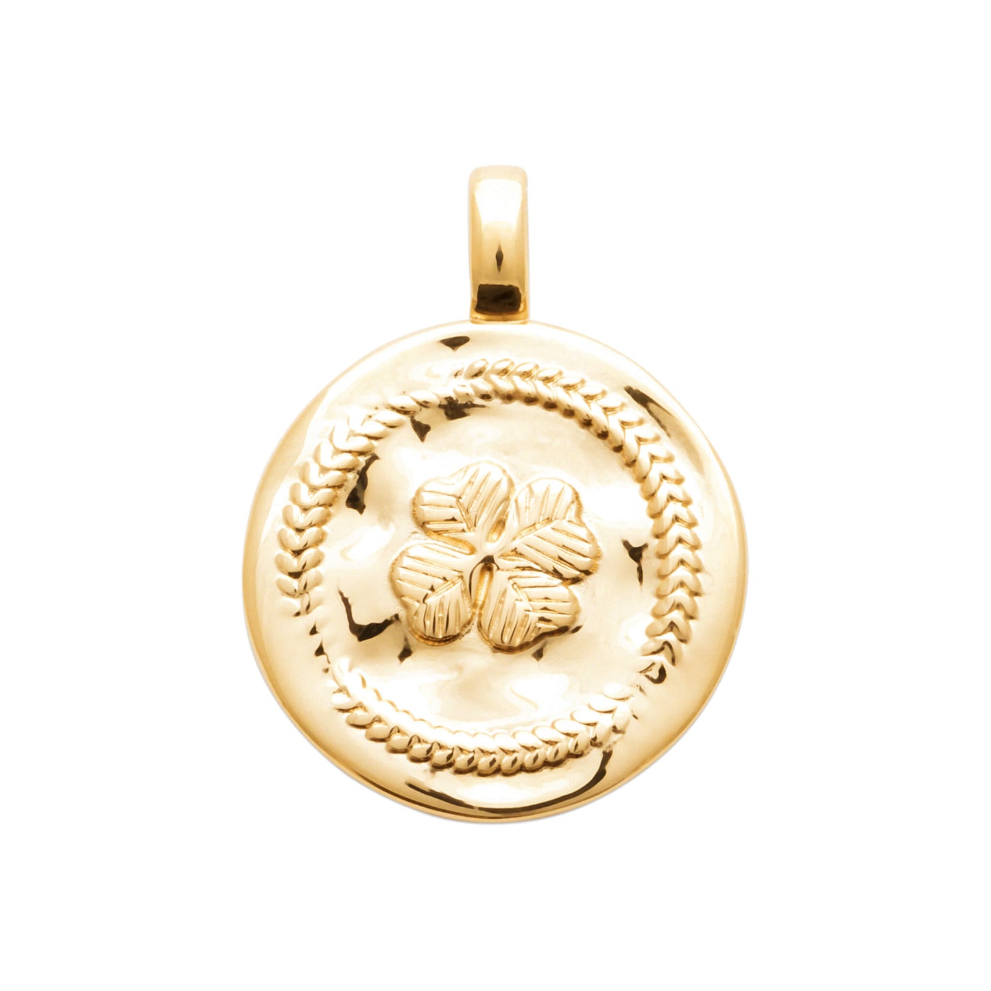 Personalized Crown Clover Pendant