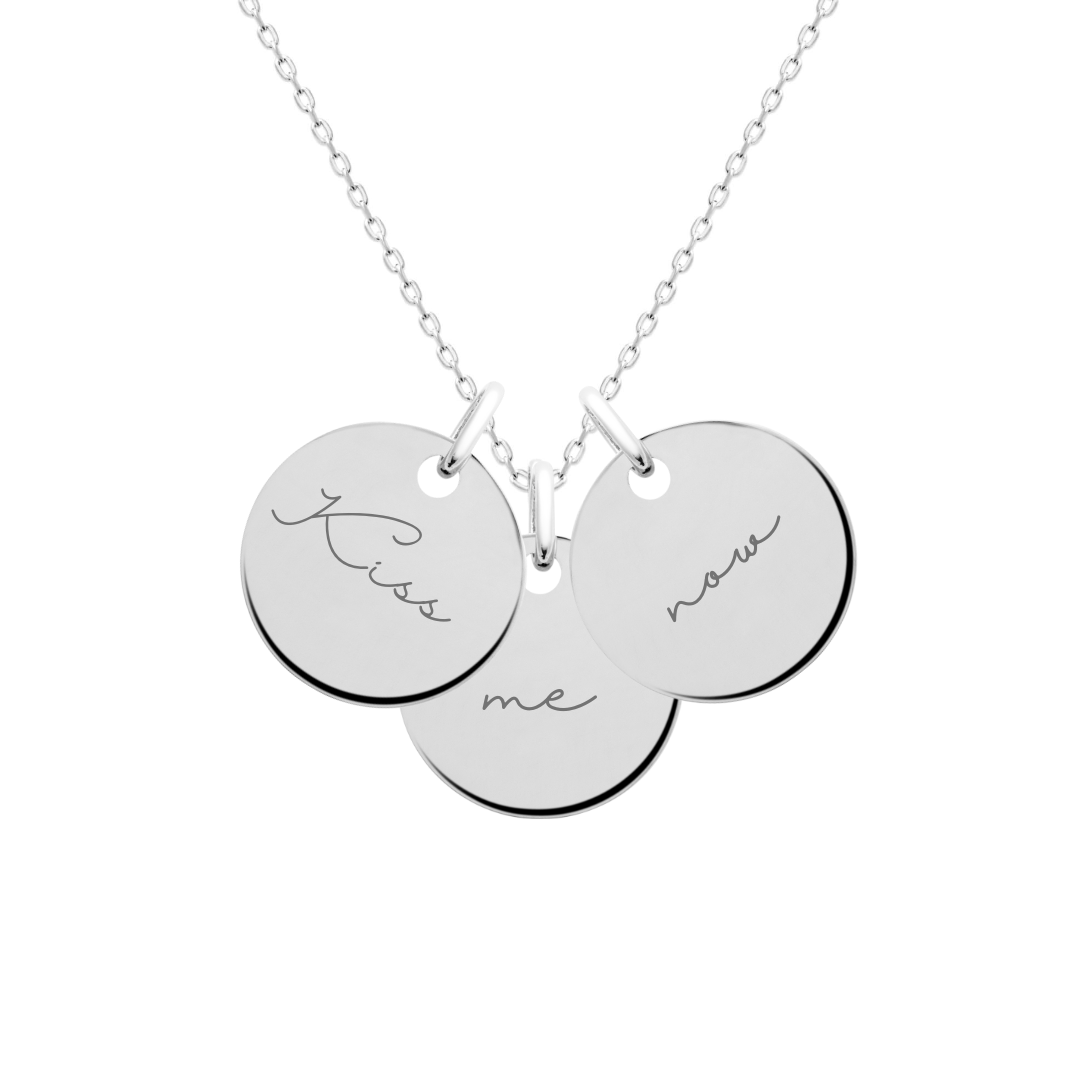 Pendentif personnalisé plusieurs médailles rondes
