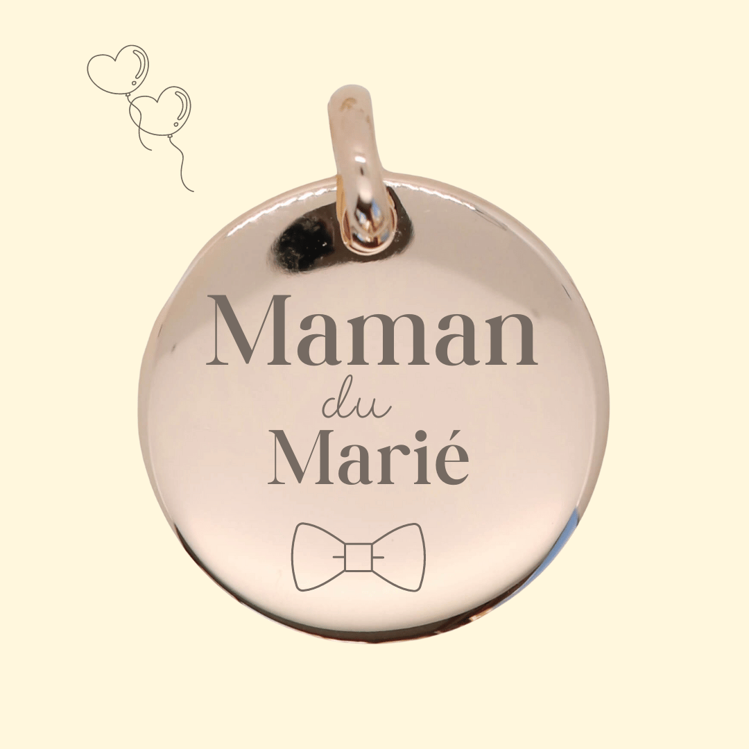 Personalized Round Domed Pendant - Mother of the Groom