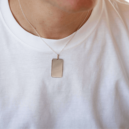 Pendentif personnalisé Grande Plaque Homme