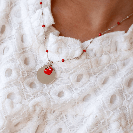Collier personnalisé Coeur d'Enfant émaillé