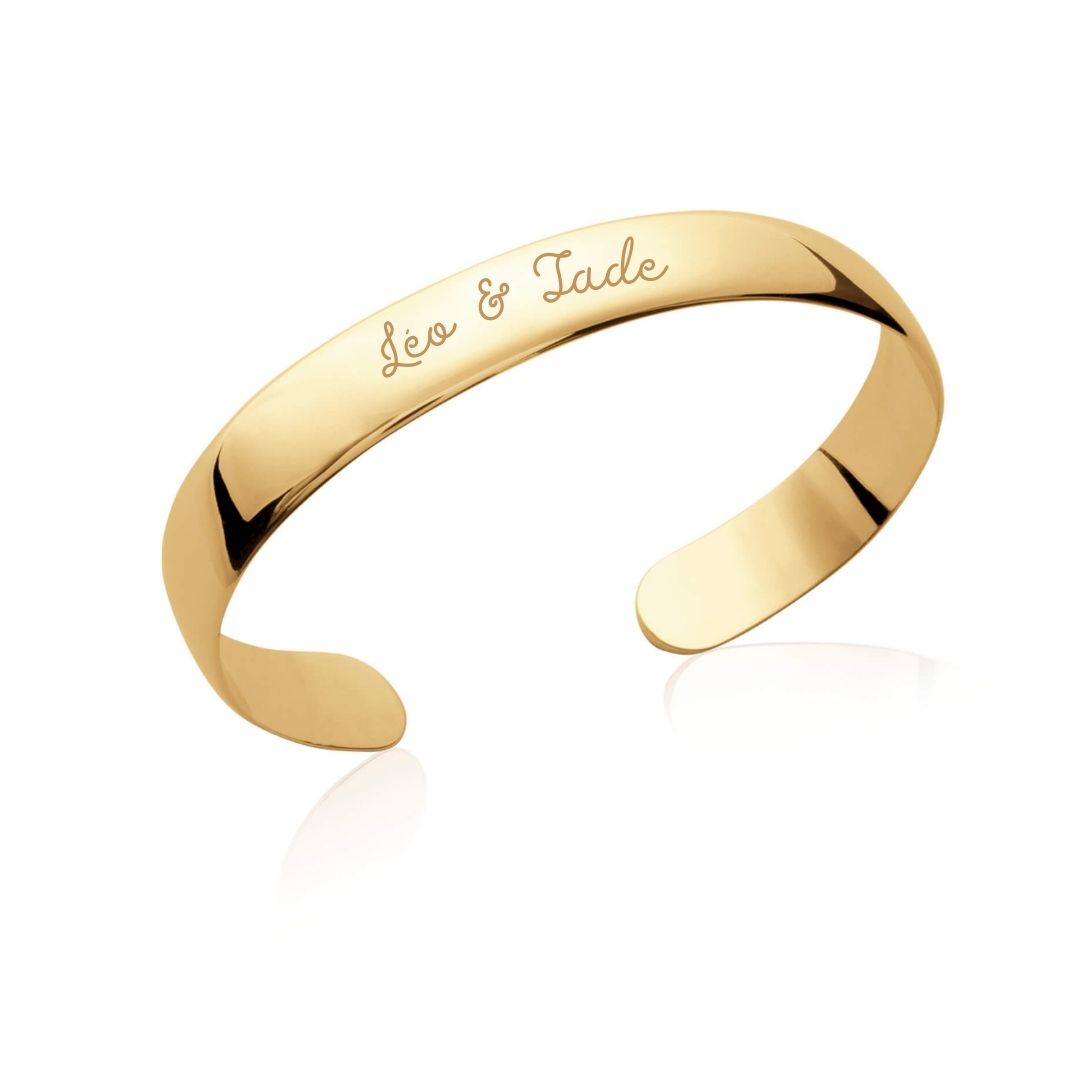 Personalized Amber Bangle Bracelet