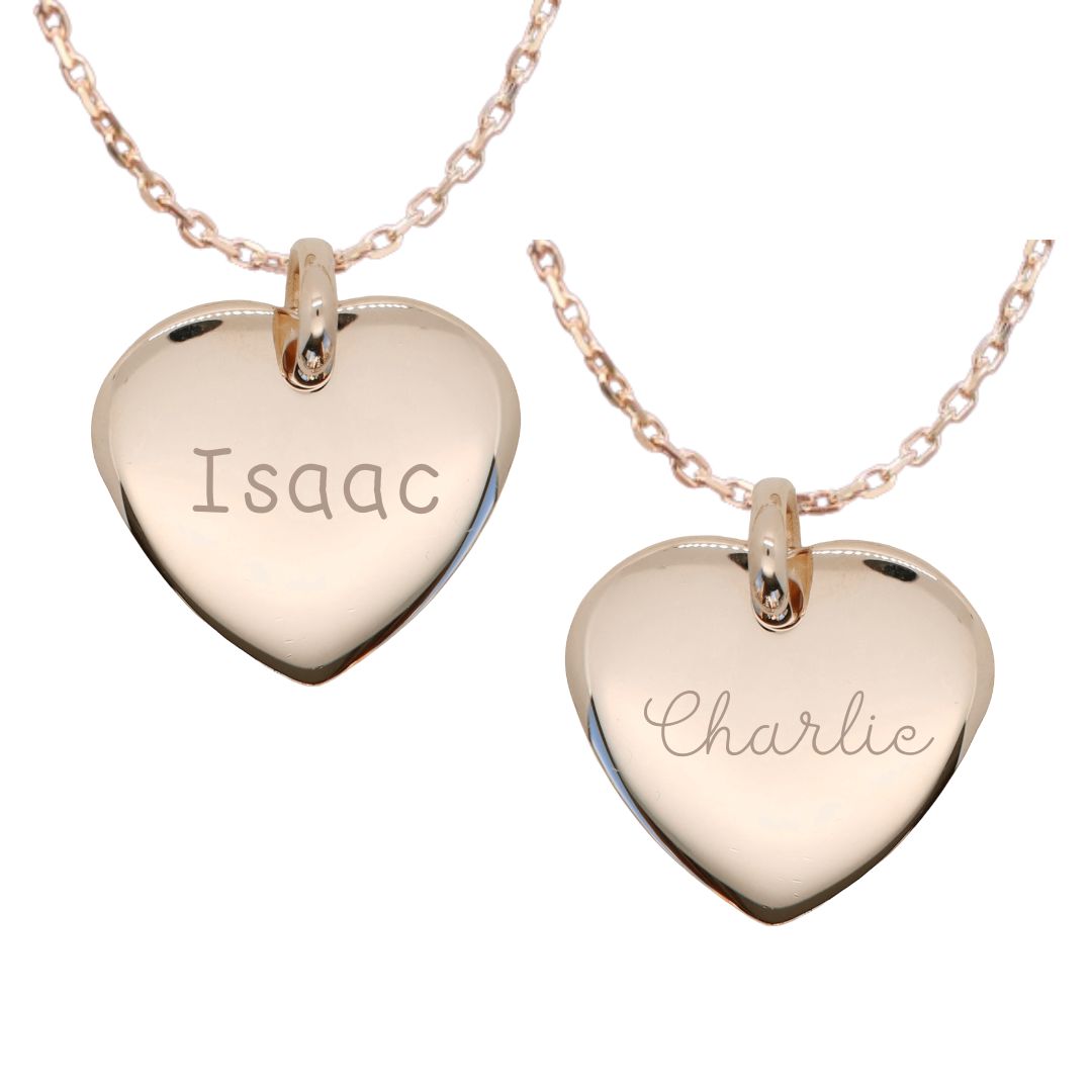Pendentif personnalisé Coeur Bombé
