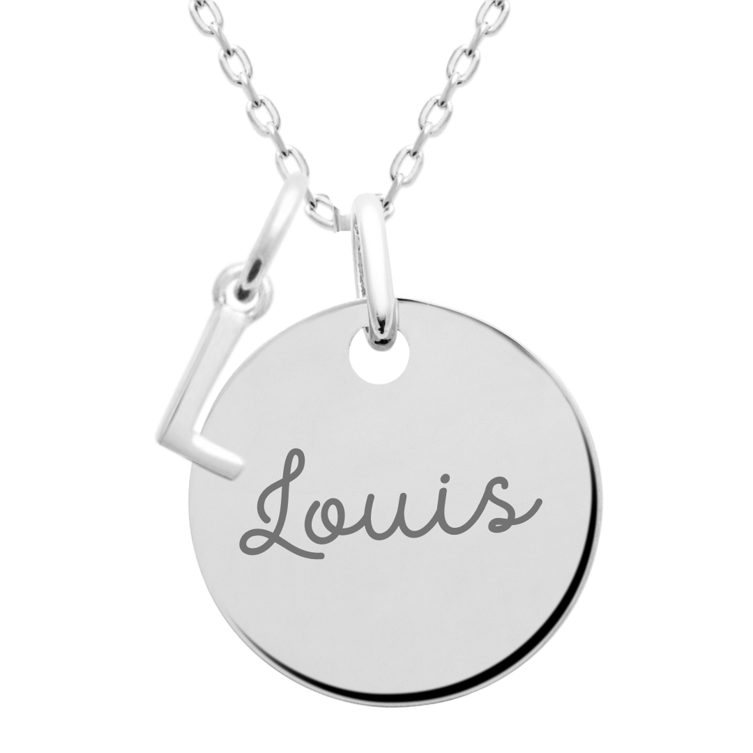 Collier personnalisé initiale plaqué or 18 carats