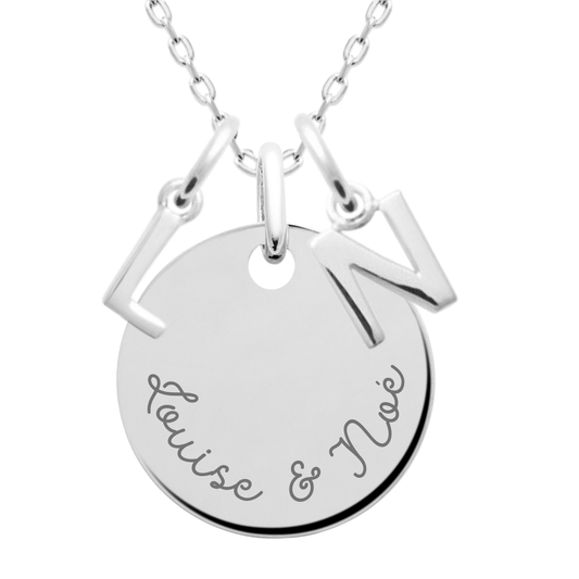 Collier personnalisé initiale plaqué or 18 carats