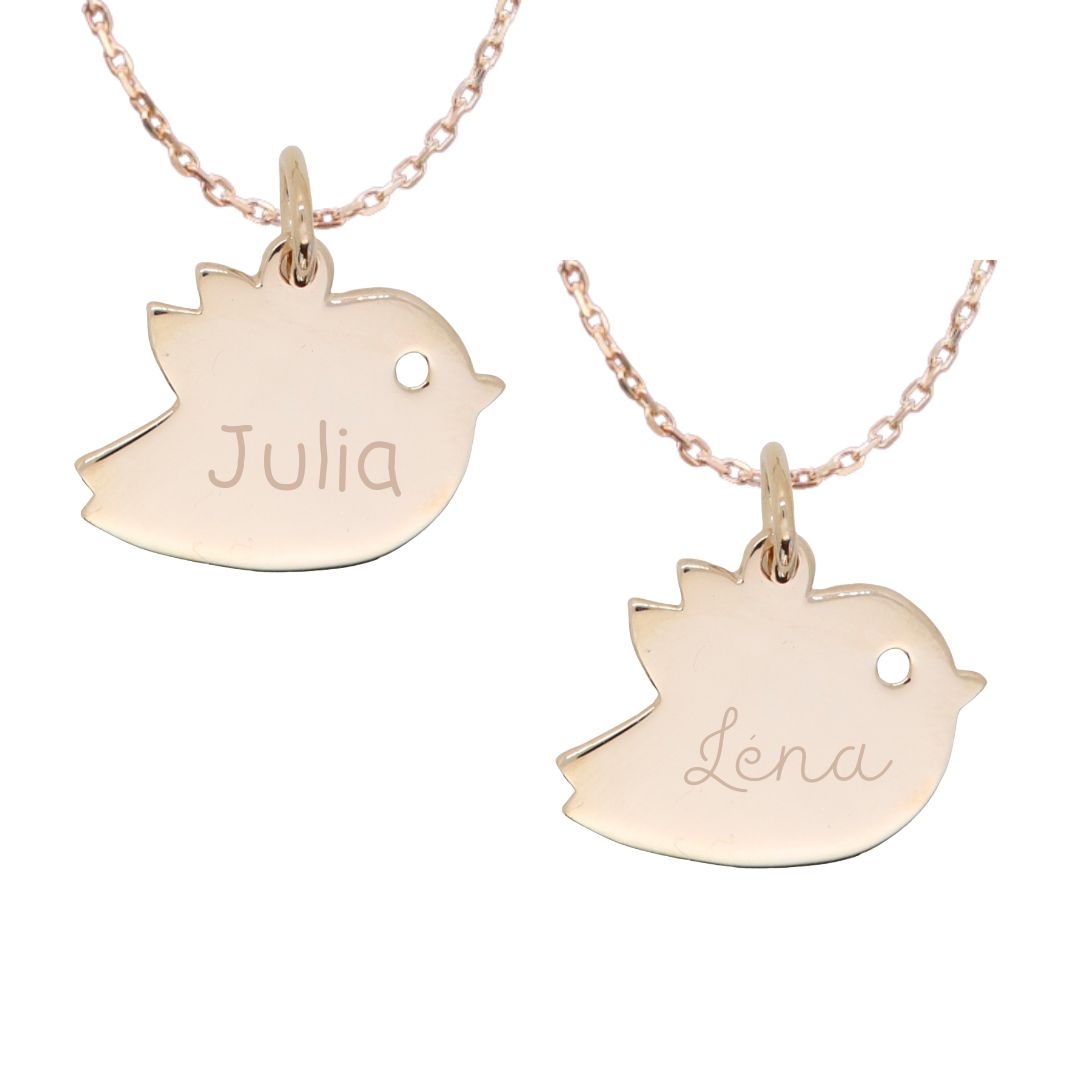 Pendentif Enfant personnalisé Oiseau