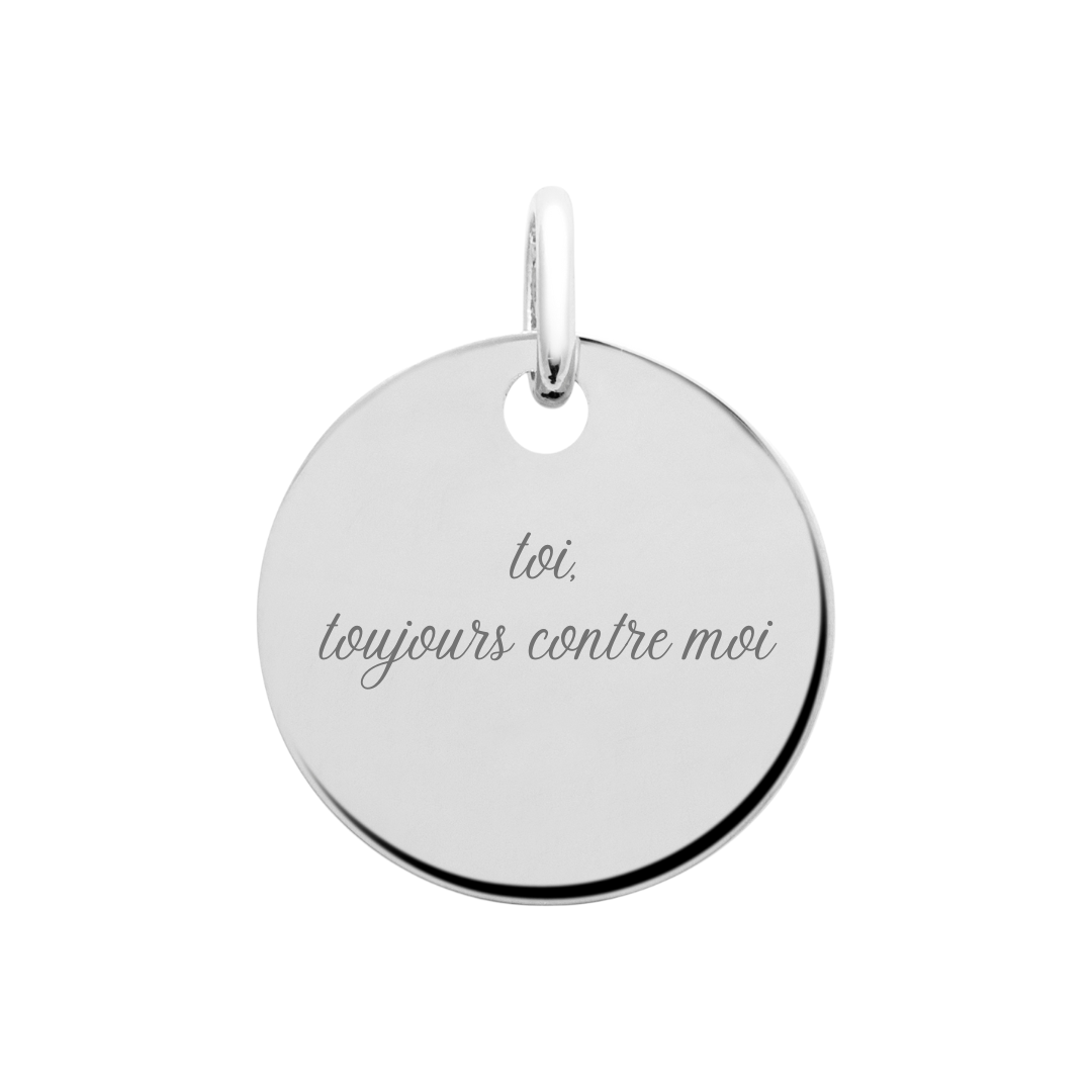 Personalized Pendant Flat Round 19 mm