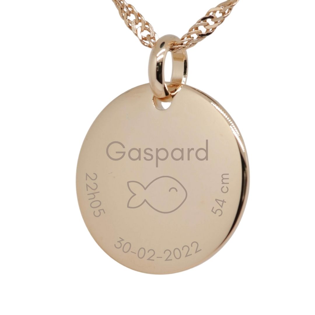 Personalized Round Domed Pendant