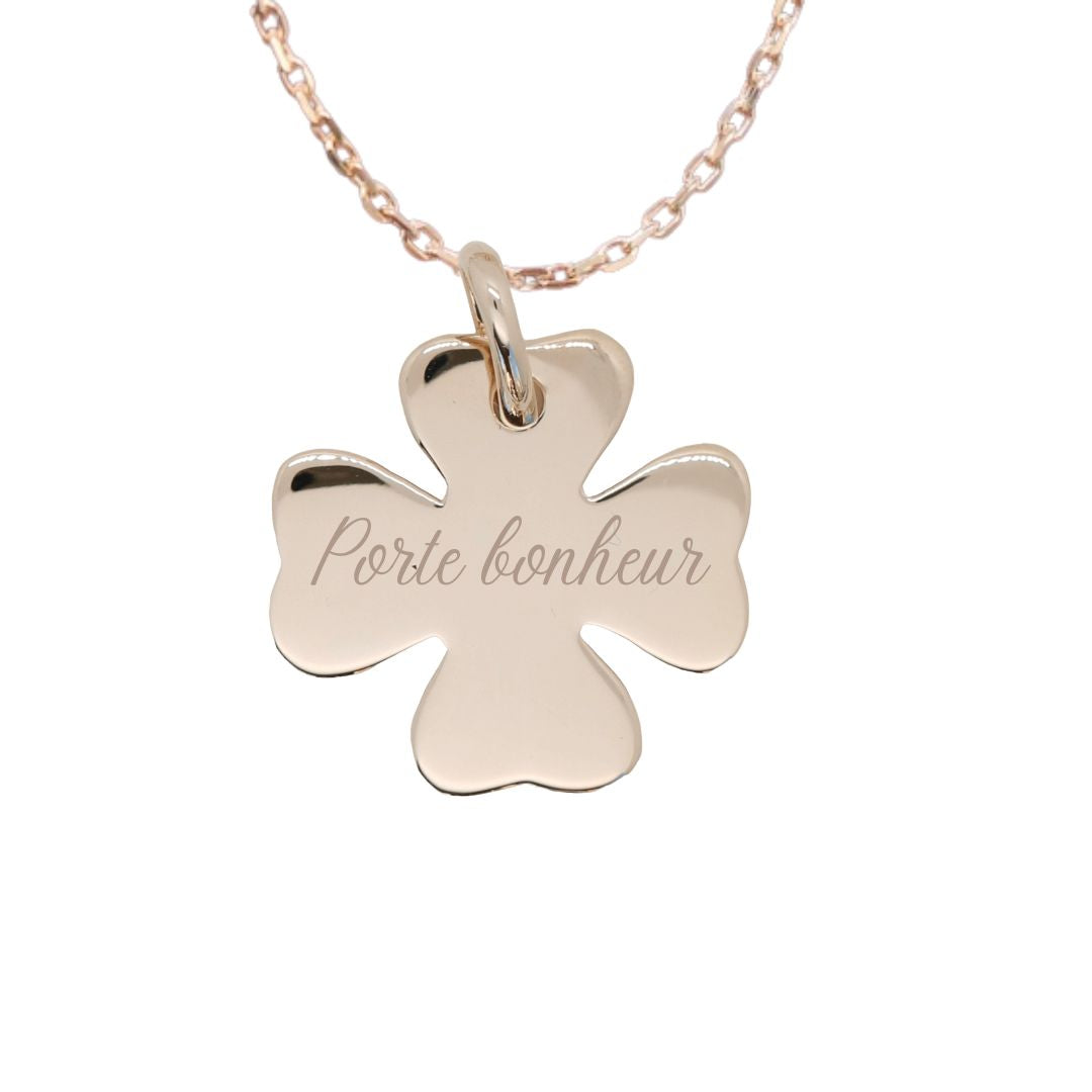 Personalized Domed Clover Pendant
