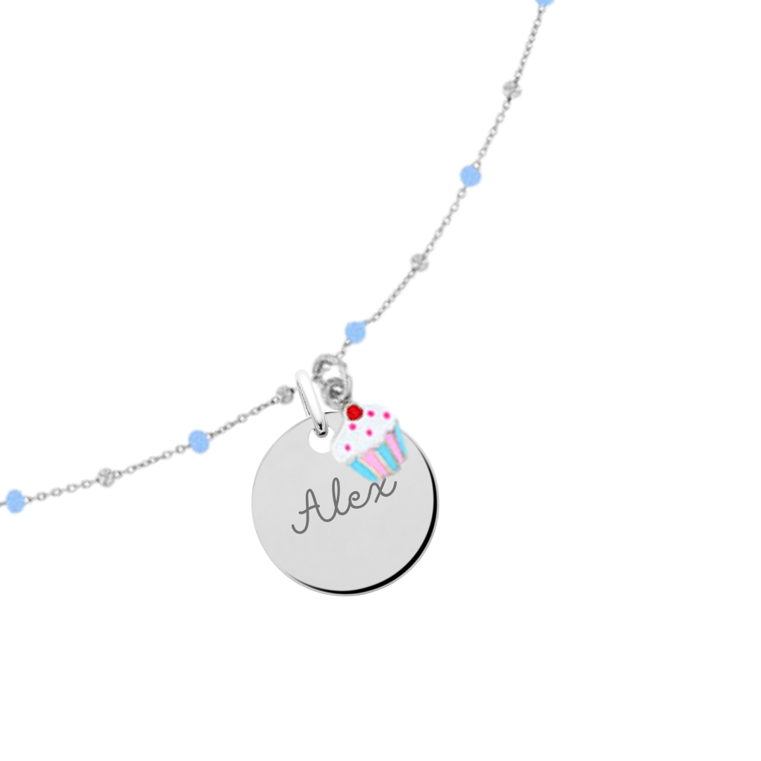 Collier personnalisé enfant Cupcake