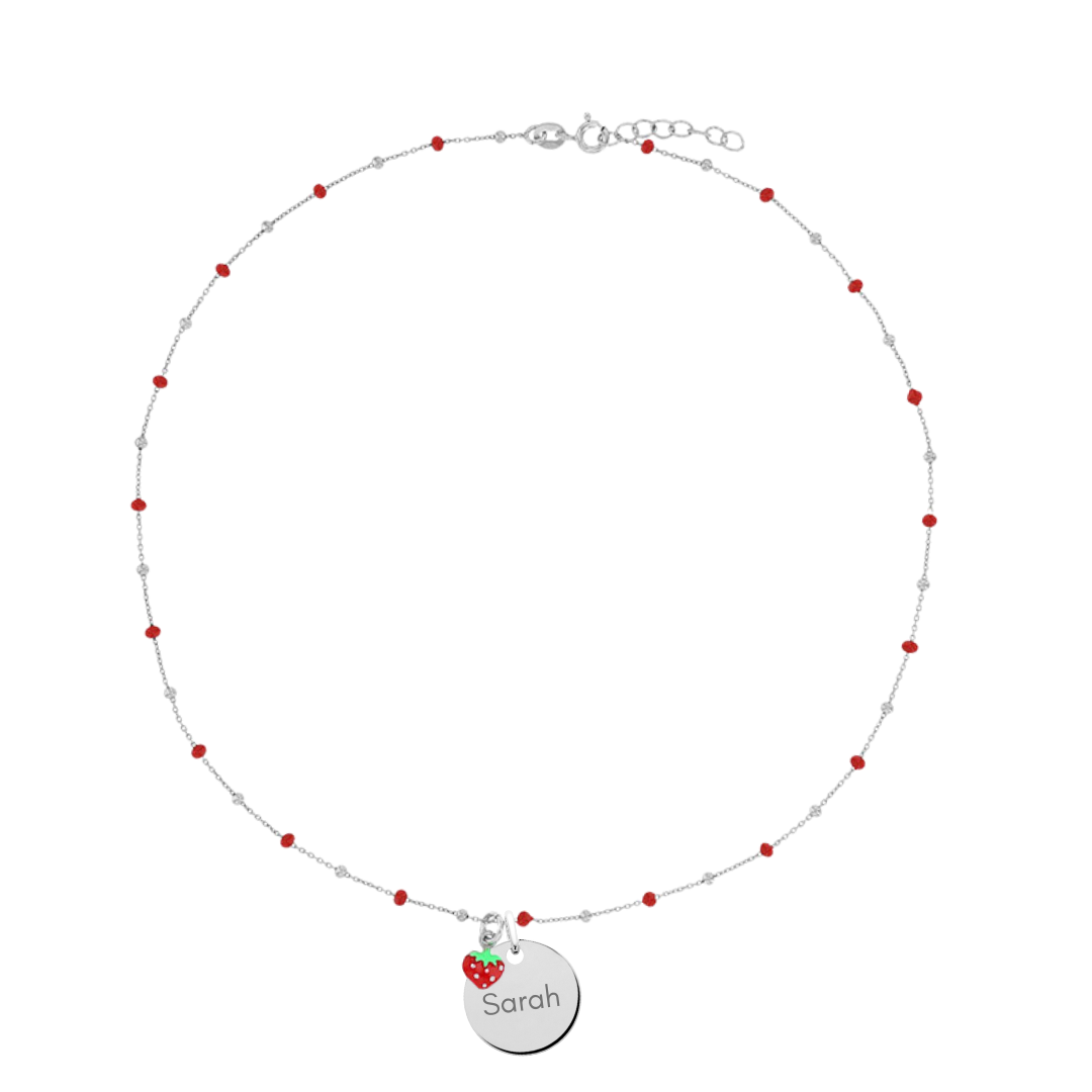 Personalized Strawberry Child Pendant