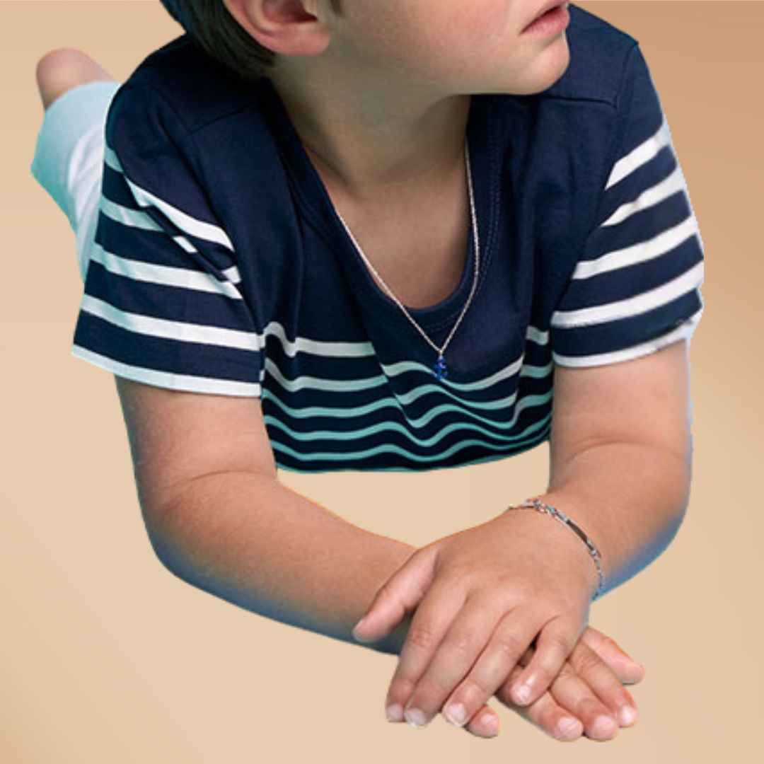 Gourmette Enfant personnalisée Ancre de bateau