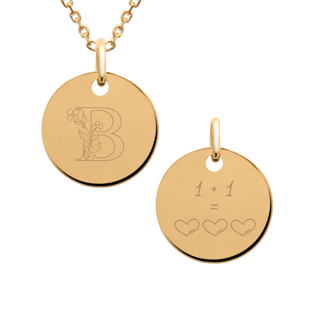 Personalized Pendant Flat Round 19 mm