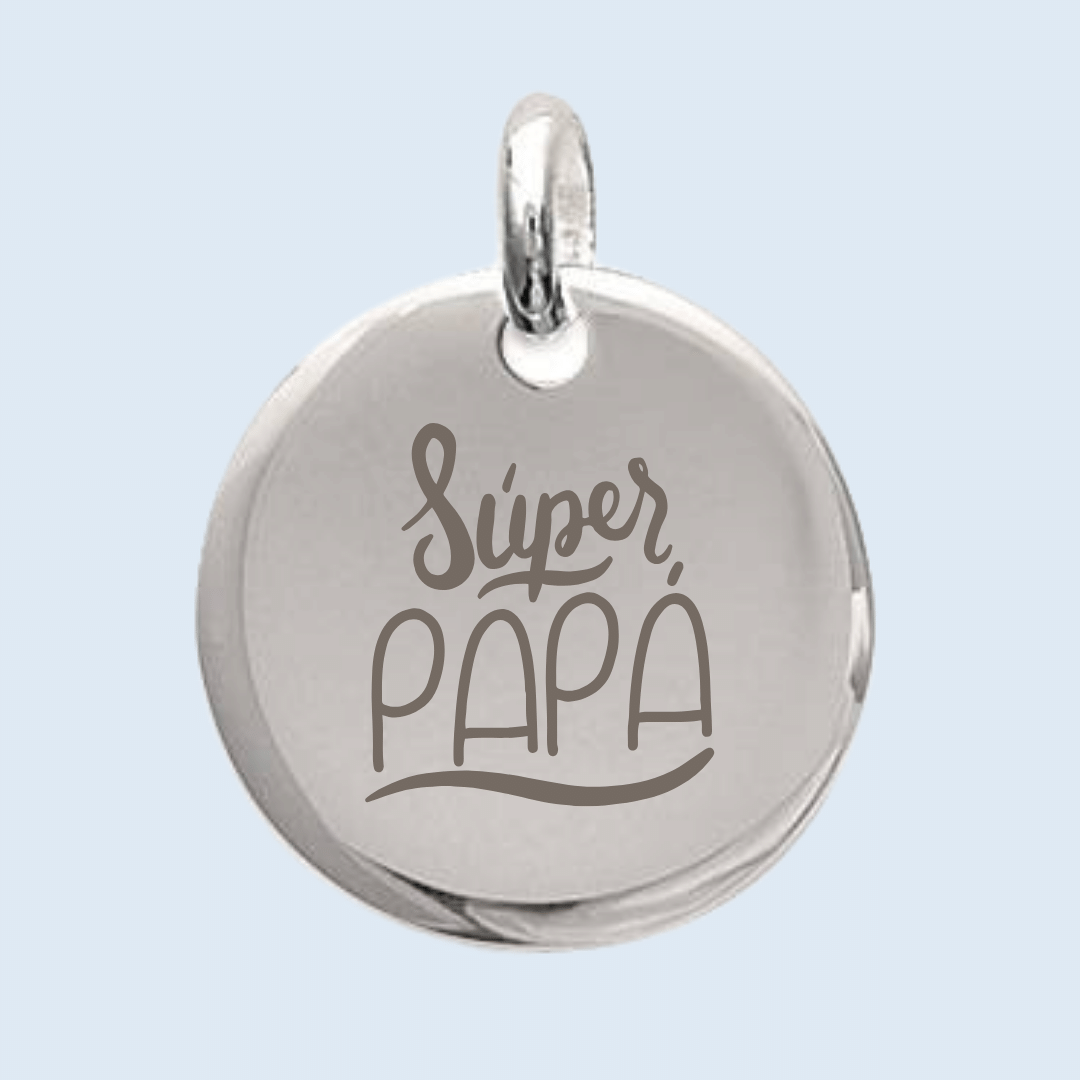 Personalized Round Domed Pendant - Silver