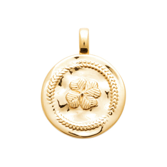 Personalized Crown Clover Pendant