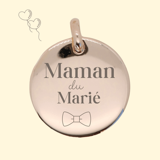 Personalized Round Domed Pendant - Mother of the Groom