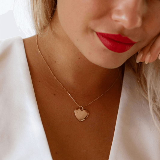 Personalized Domed Heart Pendant