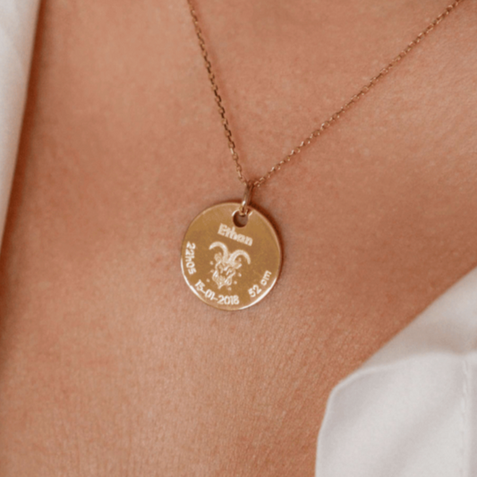 Personalized Pendant Flat Round 19 mm