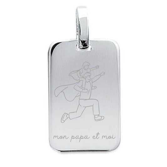 Pendentif personnalisé Plaque Homme
