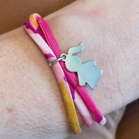 Personalized Liberty bracelet 3 turns and Girl