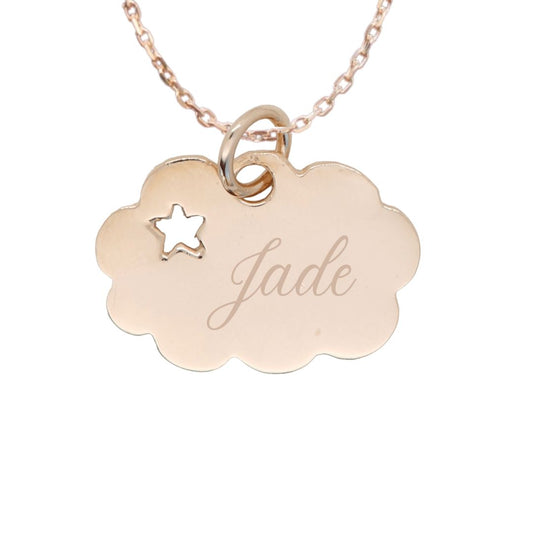 Personalized Cloud and Star Pendant