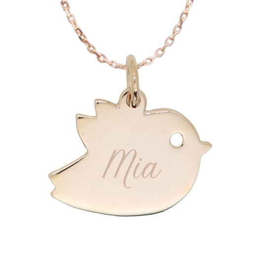 Personalized Bird Pendant