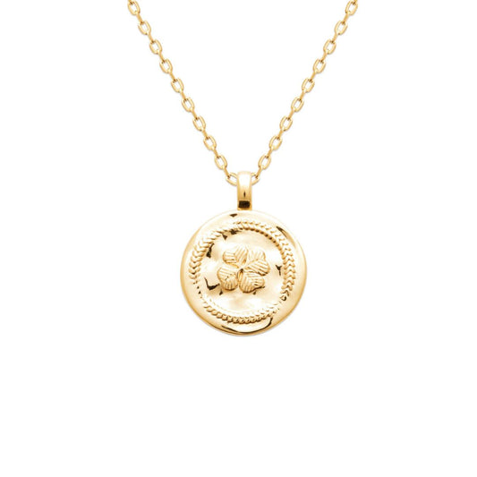 Personalized Crown Clover Pendant