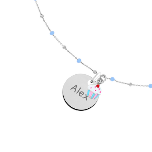 Collier personnalisé enfant Cupcake