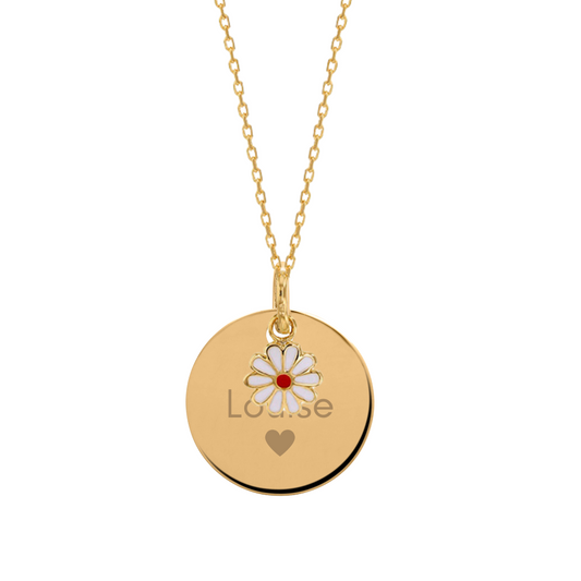 Pendentif enfant personnalisé Marguerite