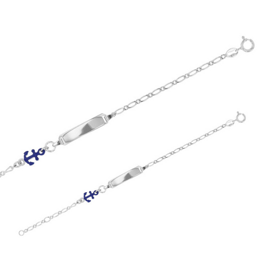 Gourmette Enfant personnalisée Ancre de bateau
