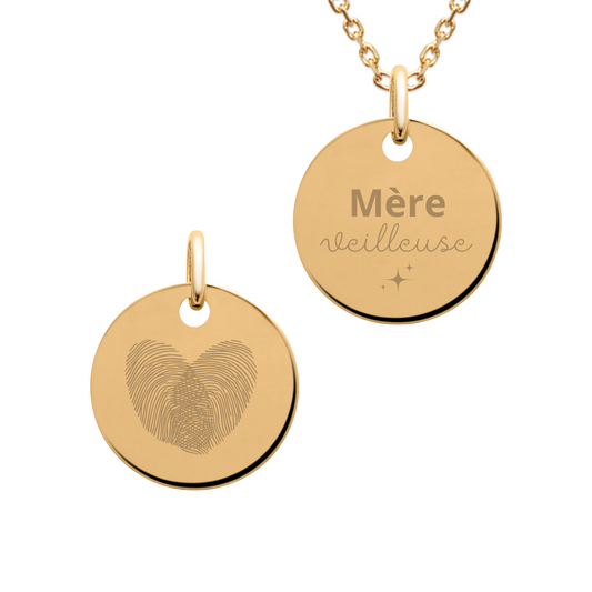 Personalized Pendant Flat Round 19 mm