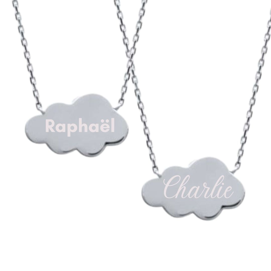 Collier enfant personnalisé Nuage